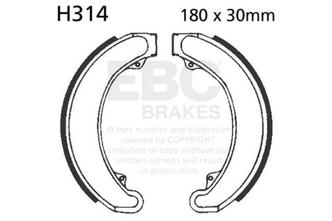 EBC - EBC Brake Shoe Set (H314)