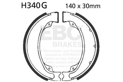 EBC - EBC Grooved Brake Shoe Set (H340G)
