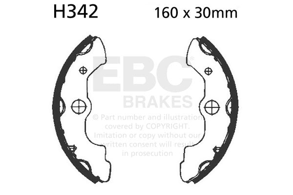 EBC - EBC Brake Shoe Set (H342)