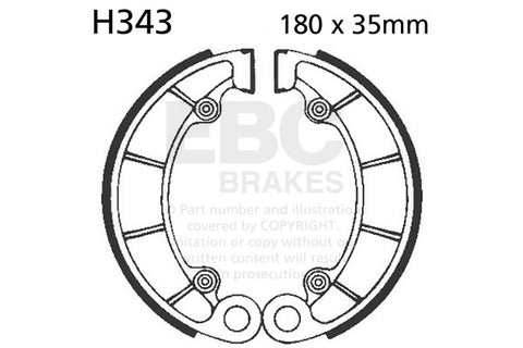 EBC - EBC Brake Shoe Set (H343)