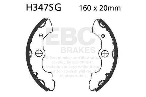 EBC - EBC Grooved Brake Shoe Set (H347SG)