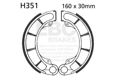 EBC - EBC Brake Shoe Set (H351)