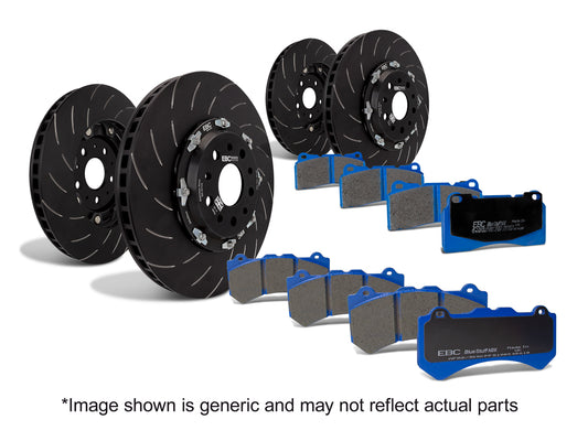 EBC Bluestuff Pad and 2-pc Floating Disc Kit FULL VEHICLE (P2DK046B)