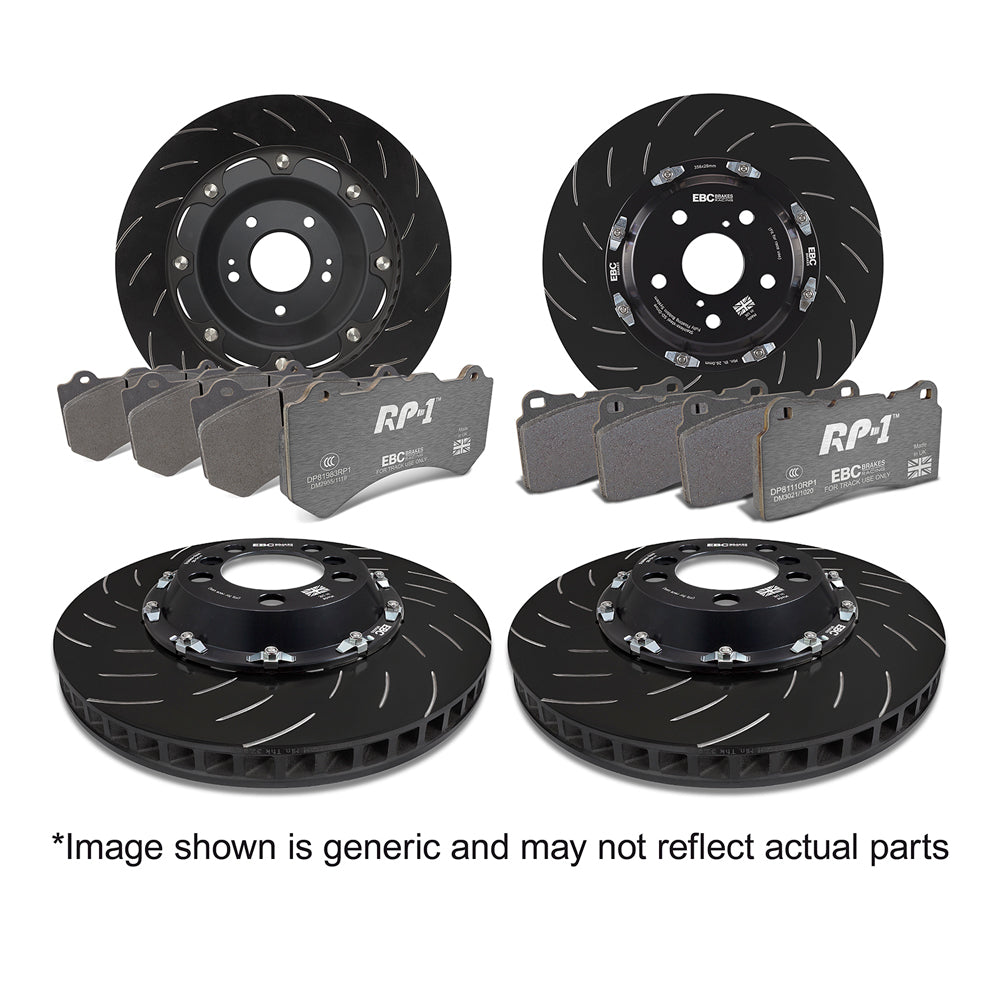 EBC Full Race RP-1 Pad & Two-Piece Fully-Floating Disc Kit (P2DK051RP1) Front + Rear