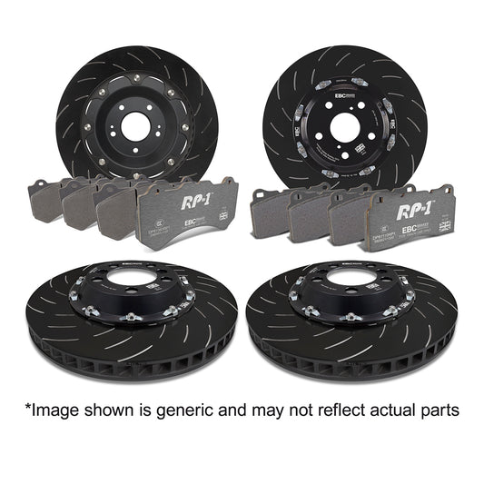 EBC Full Race RP1 Pads & 2-Piece Fully-Floating Disc Kit (P2DK088RP1) Front + Rear