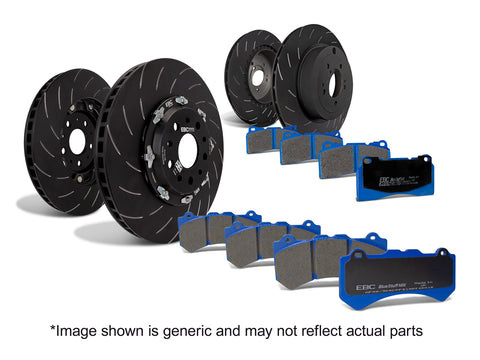 EBC Bluestuff Pad and 2-pc Floating Disc Kit FULL VEHICLE - (P2DK031B)