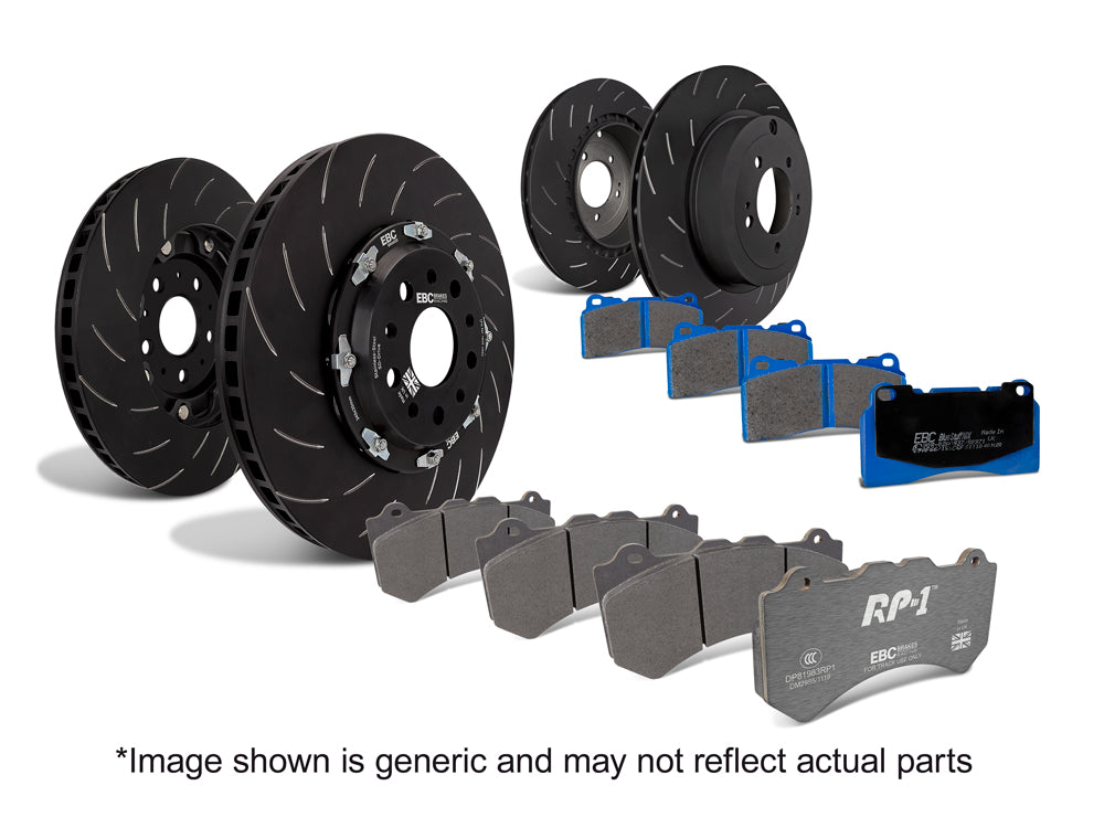 EBC Bluestuff Pad and 2-pc Floating Disc Kit FULL VEHICLE - (P2DK033B)