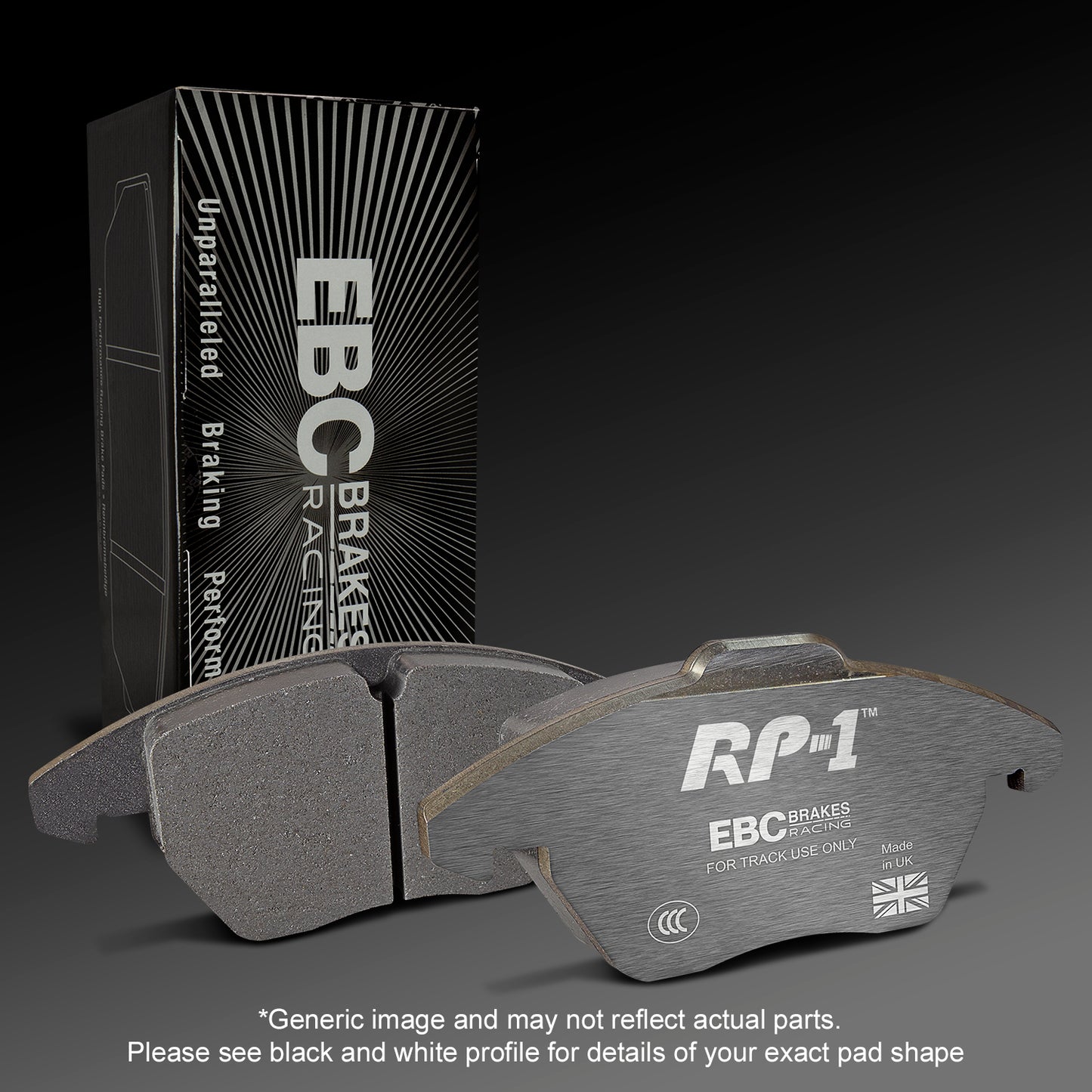 EBC RP1 Track pads for AP Racing  CP5200 CP3215D50   (DP8002RP1) Front