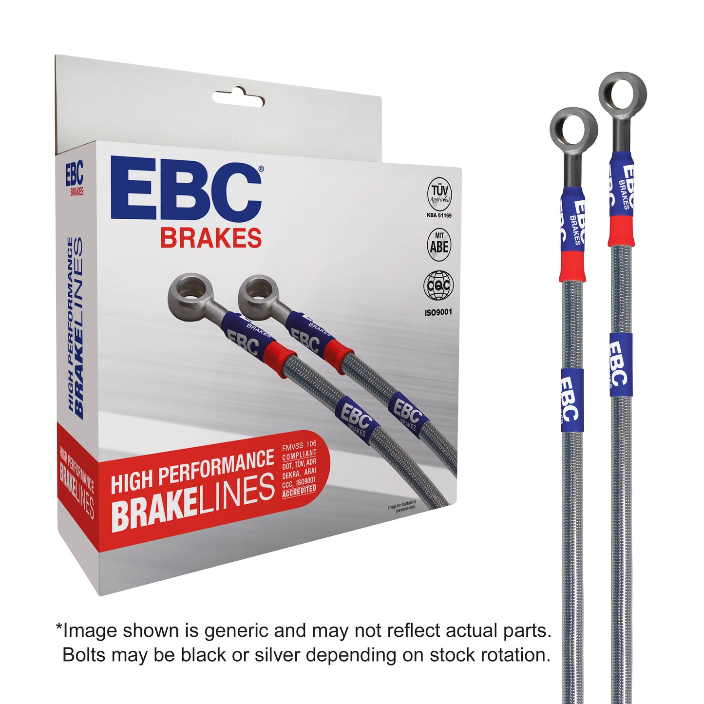 EBC - EBC Stainless Steel Braided Brake Line Kit (BLM8102-1R)